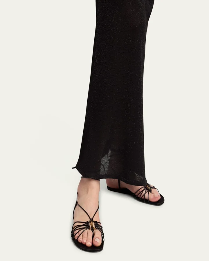 Babylone Strappy YSL Ankle-Tie Sandals - Image 4