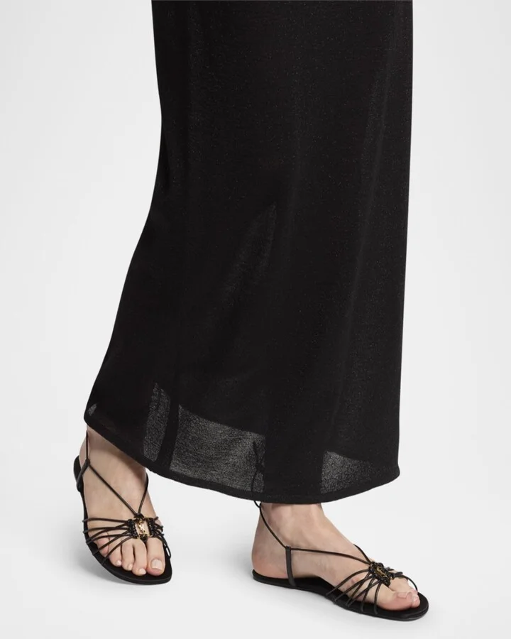 Babylone Strappy YSL Ankle-Tie Sandals - Image 2