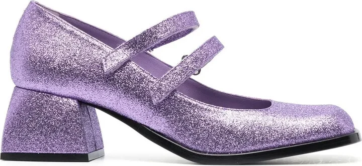 Bacara 55mm glitter mary-jane shoes