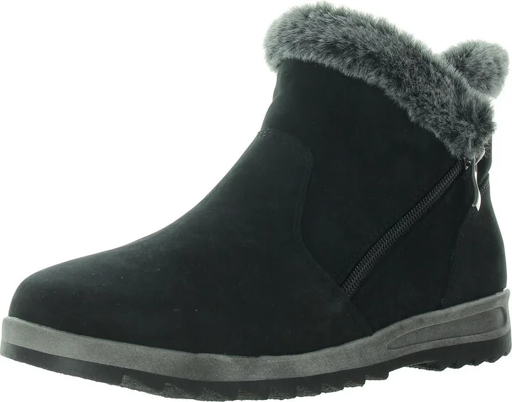 Bacilia Womens Faux Fur Suede Ankle Boots
