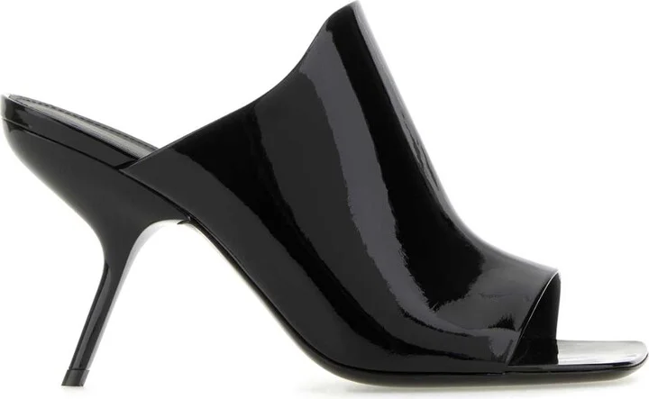 Back Leather Slide Mules