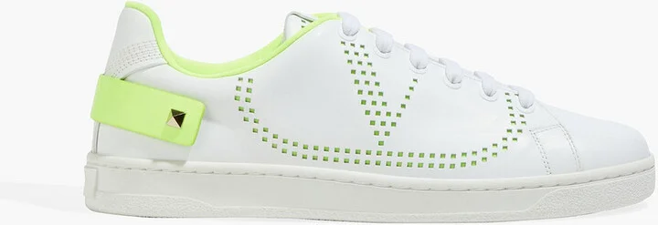 Backnet perforated leather sneakers