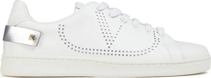 Backnet perforated leather sneakers