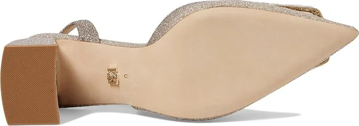 Badgley Mischka Adaline High Women's Heels Champagne : 10 M, Leather - Image 3