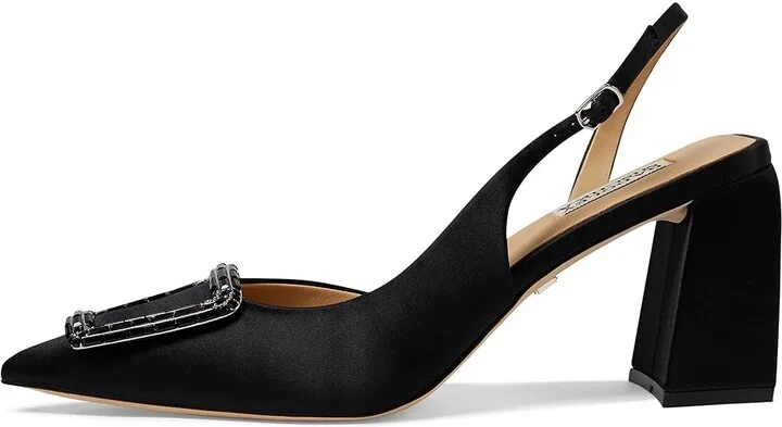 Badgley Mischka Adaline High Women's Heels Champagne : 10 M, Leather - Image 9