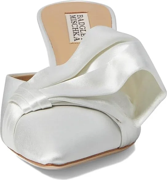 Badgley Mischka Alaya High Women's Heels Soft White : 6.5 M, Leather - Image 2