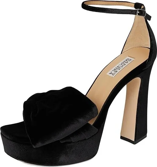 Badgley Mischka Alora Women's Sandals Black : 8.5 M, Leather - Image 5