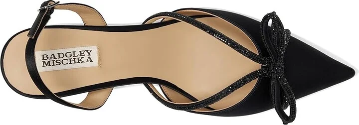 Badgley Mischka Angelina High Women's Heels Black : 10 M, Leather - Image 2