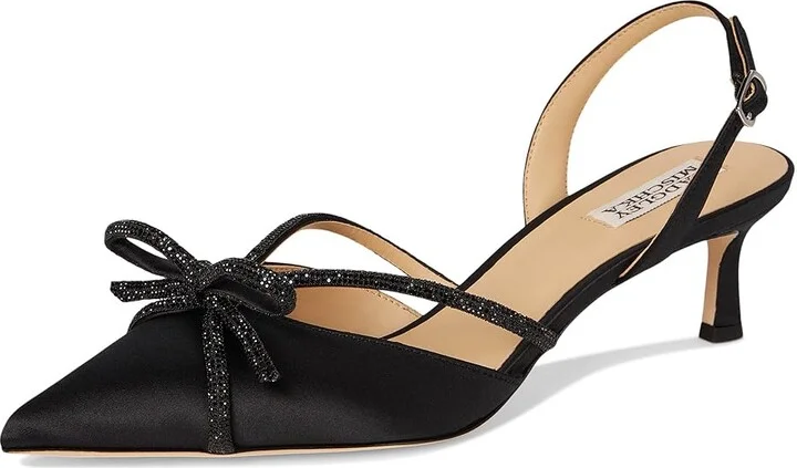 Badgley Mischka Angelina High Women's Heels Black : 10 M, Leather - Image 5