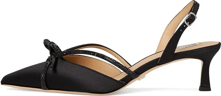 Badgley Mischka Angelina High Women's Heels Black : 10 M, Leather - Image 6