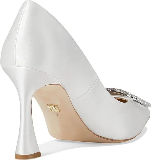 Badgley Mischka Aubree High Women's Heels Soft White : 10 M, Leather - Image 4