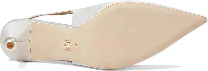 Badgley Mischka Beatrix High Women's Heels Soft White : 8.5 M, Leather - Image 3