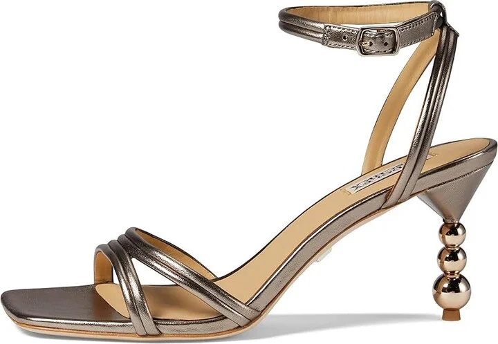 Badgley Mischka Belen Women's Sandals Light Bronze : 5 M, Leather - Image 5