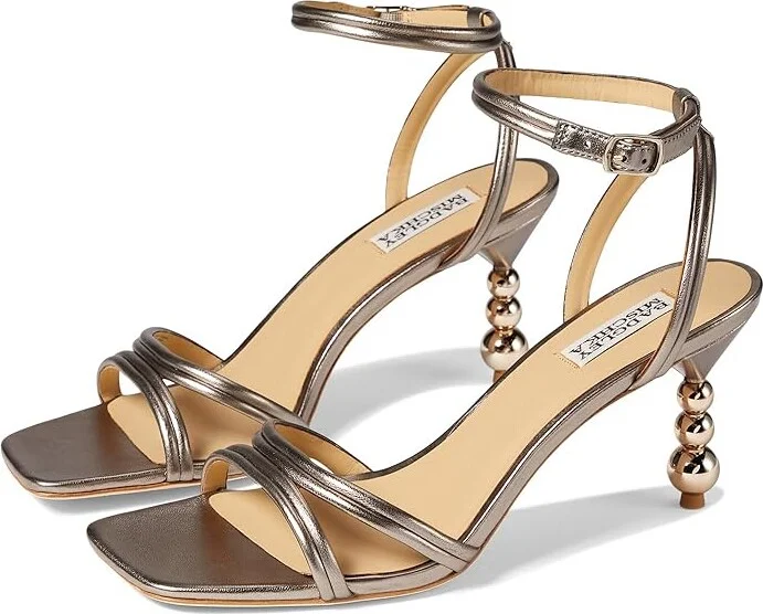 Badgley Mischka Belen Women's Sandals Light Bronze : 5 M, Leather