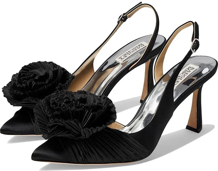Badgley Mischka Blaire High Women's Heels Black : 7.5 M, Leather