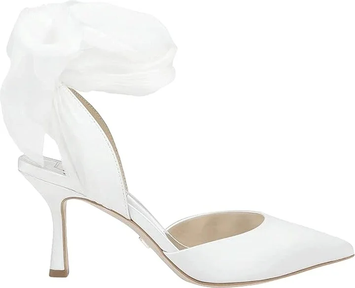Badgley Mischka Blaze Women's Shoes Soft White : 6 M, Textile - Image 2