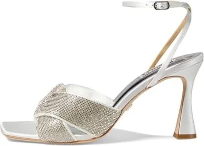Badgley Mischka Brinlee Women's Sandals Soft White : 6 M, Leather - Image 5