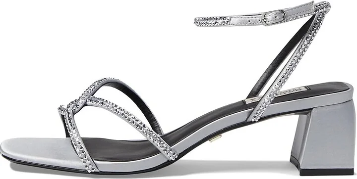 Badgley Mischka Brisa Women's Sandals Silver : 7.5 M, Leather - Image 5