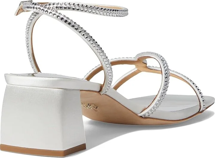 Badgley Mischka Brisa Women's Sandals Silver : 7.5 M, Leather - Image 8