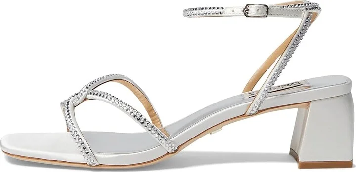 Badgley Mischka Brisa Women's Sandals Silver : 7.5 M, Leather - Image 9