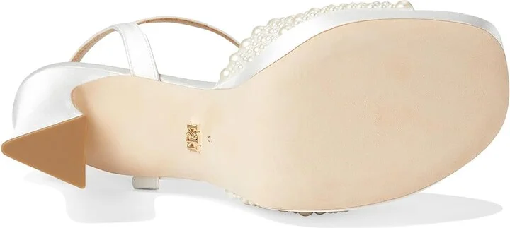 Badgley Mischka Bryleigh Women's Sandals Soft White : 9.5 M, Leather - Image 3
