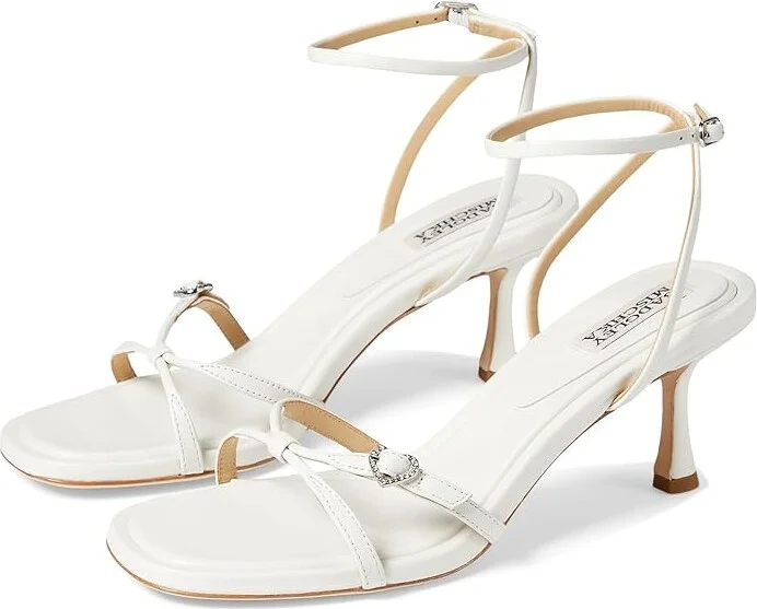 Badgley Mischka Brynna Women's Sandals Soft White : 9.5 M, Leather