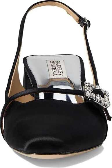 Badgley Mischka Buena High Women's Heels Black : 7 M, Leather - Image 2