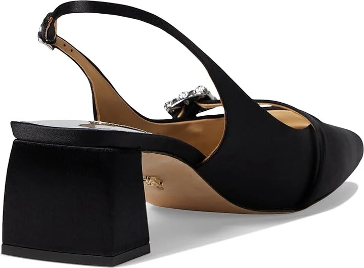 Badgley Mischka Buena High Women's Heels Black : 7 M, Leather - Image 4
