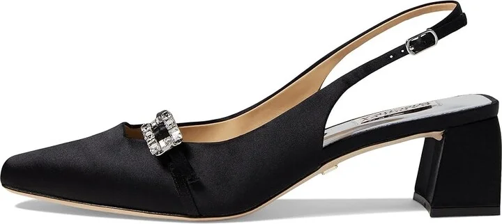 Badgley Mischka Buena High Women's Heels Black : 7 M, Leather - Image 5