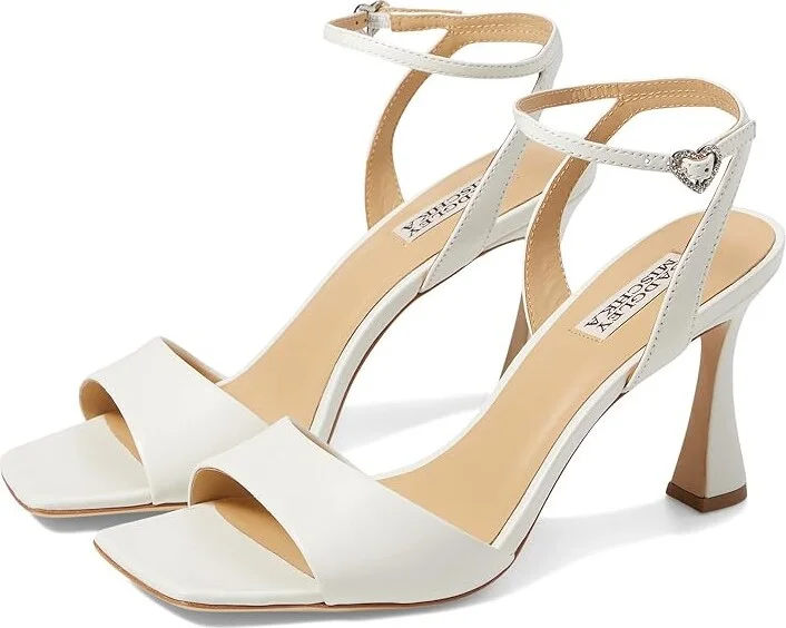 Badgley Mischka Cady Women's Sandals Soft White : 5 M, Leather