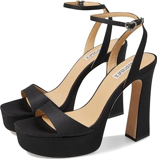 Badgley Mischka Caia Women's Sandals Black : 8.5 M, Satin