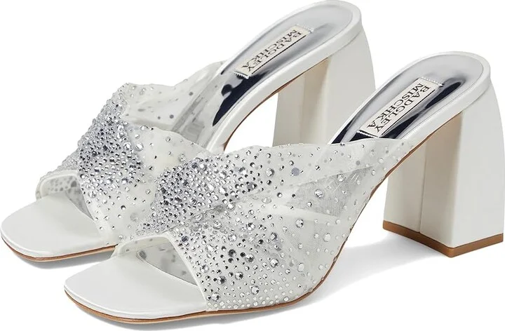 Badgley Mischka Camelia Women's Sandals Soft White : 5.5 M, Textile