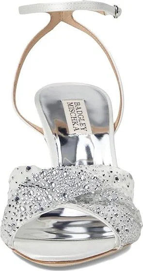 Badgley Mischka Cameryn Women's Sandals Soft White : 9 M, Leather - Image 2