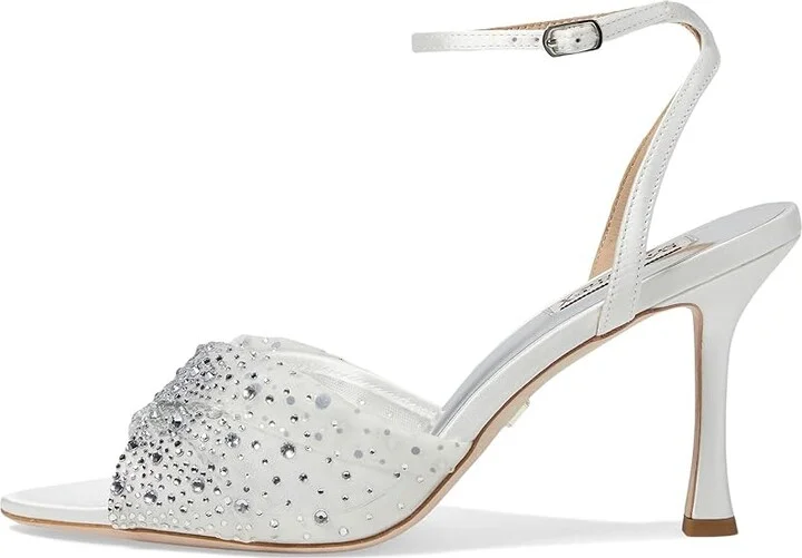 Badgley Mischka Cameryn Women's Sandals Soft White : 9 M, Leather - Image 5