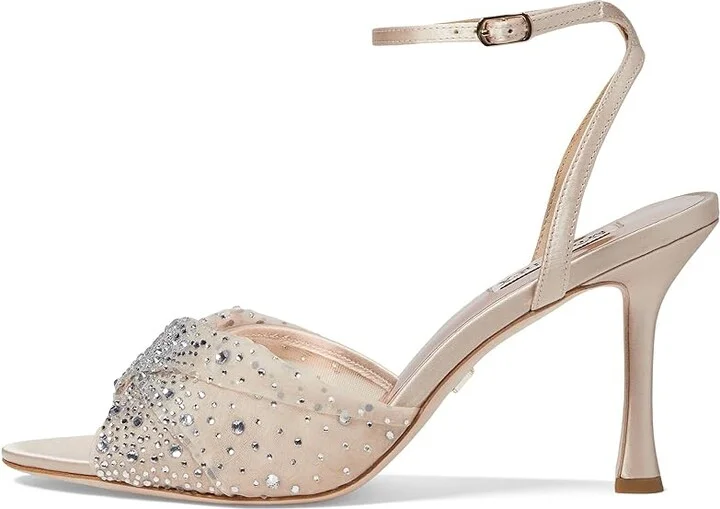 Badgley Mischka Cameryn Women's Sandals Soft White : 9 M, Leather - Image 9