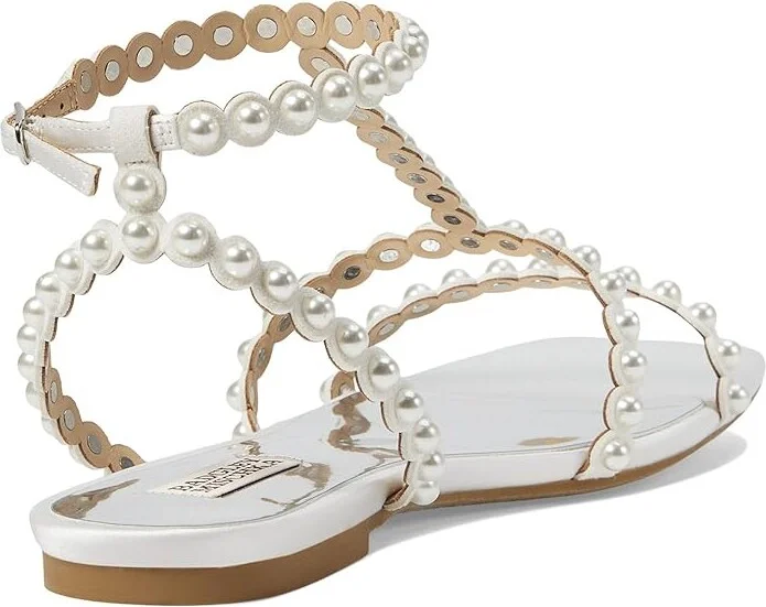 Badgley Mischka Cami Women's Sandals Soft White : 7 M, Synthetic - Image 4