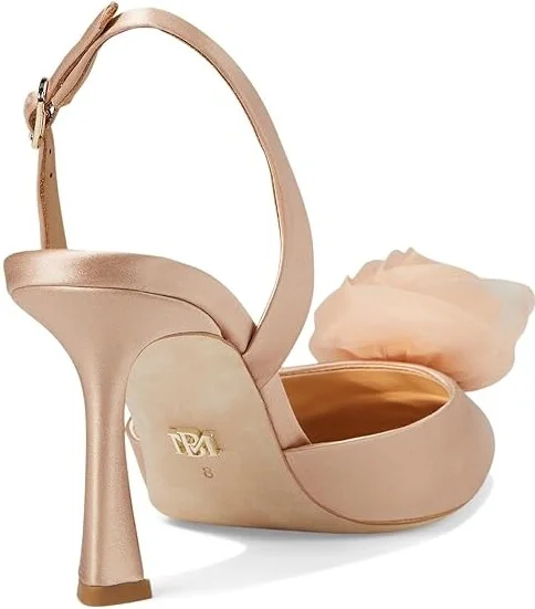 Badgley Mischka Carlise High Women's Heels Blush Nude : 6.5 M, Leather - Image 4