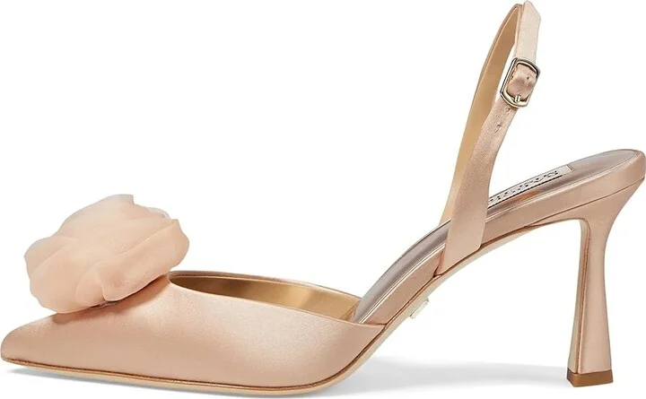Badgley Mischka Carlise High Women's Heels Blush Nude : 6.5 M, Leather - Image 5