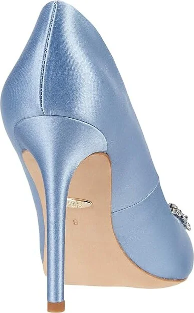 Badgley Mischka Cher Women's Shoes Azure Blue : 8.5 M, Textile - Image 4