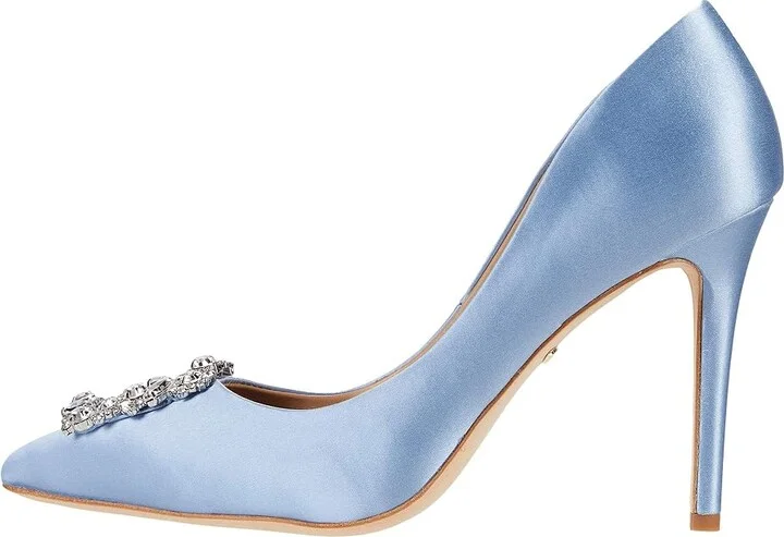 Badgley Mischka Cher Women's Shoes Azure Blue : 8.5 M, Textile - Image 6