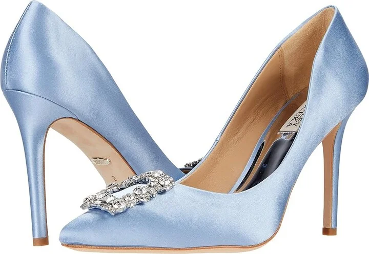 Badgley Mischka Cher Women's Shoes Azure Blue : 8.5 M, Textile