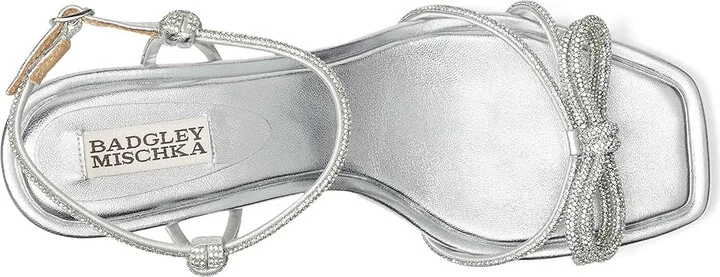 Badgley Mischka Dandelion Women's Wedge Shoes Silver : 9 M, Leather - Image 2