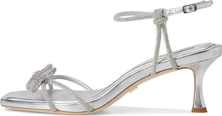 Badgley Mischka Dandelion Women's Wedge Shoes Silver : 9 M, Leather - Image 6