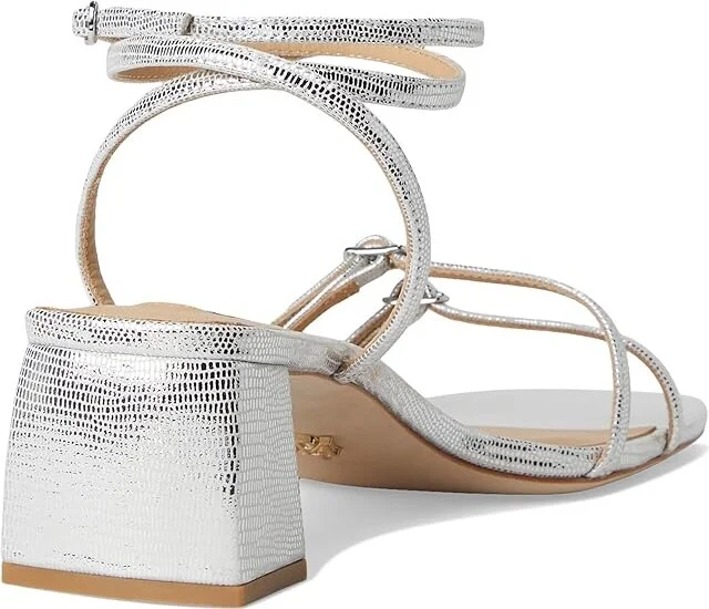 Badgley Mischka Dania Women's Wedge Shoes Silver Lizard : 7.5 M, Leather - Image 4