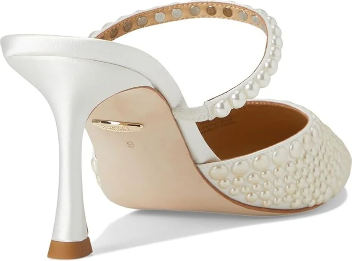 Badgley Mischka Duchess High Women's Heels Soft White : 8.5 M, Leather/Rubber - Image 4