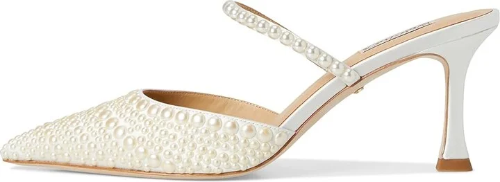 Badgley Mischka Duchess High Women's Heels Soft White : 8.5 M, Leather/Rubber - Image 6
