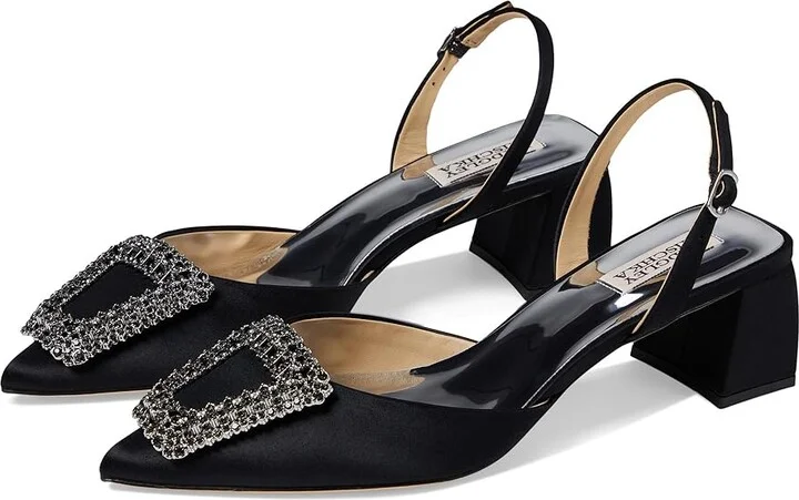 Badgley Mischka Emmie Women's Shoes Black : 6 M, Leather