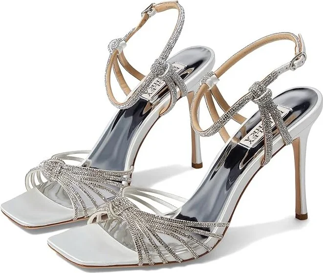 Badgley Mischka Estella Women's Shoes Soft White : 5.5 M, Satin