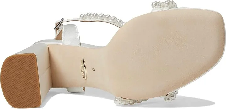 Badgley Mischka Feisty Women's Shoes Soft White : 5 M, Leather/Satin - Image 3