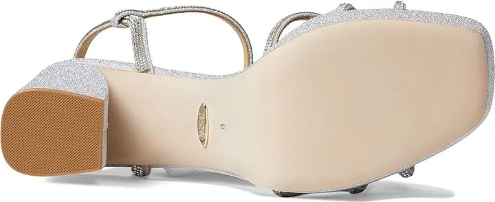 Badgley Mischka Frida Women's Shoes Silver : 6 M, Satin - Image 3